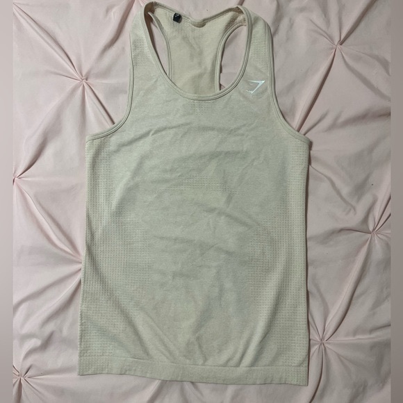 Gymshark Vital Seamless Vest, Sand/Tan Color, Size Large - Picture 3 of 10
